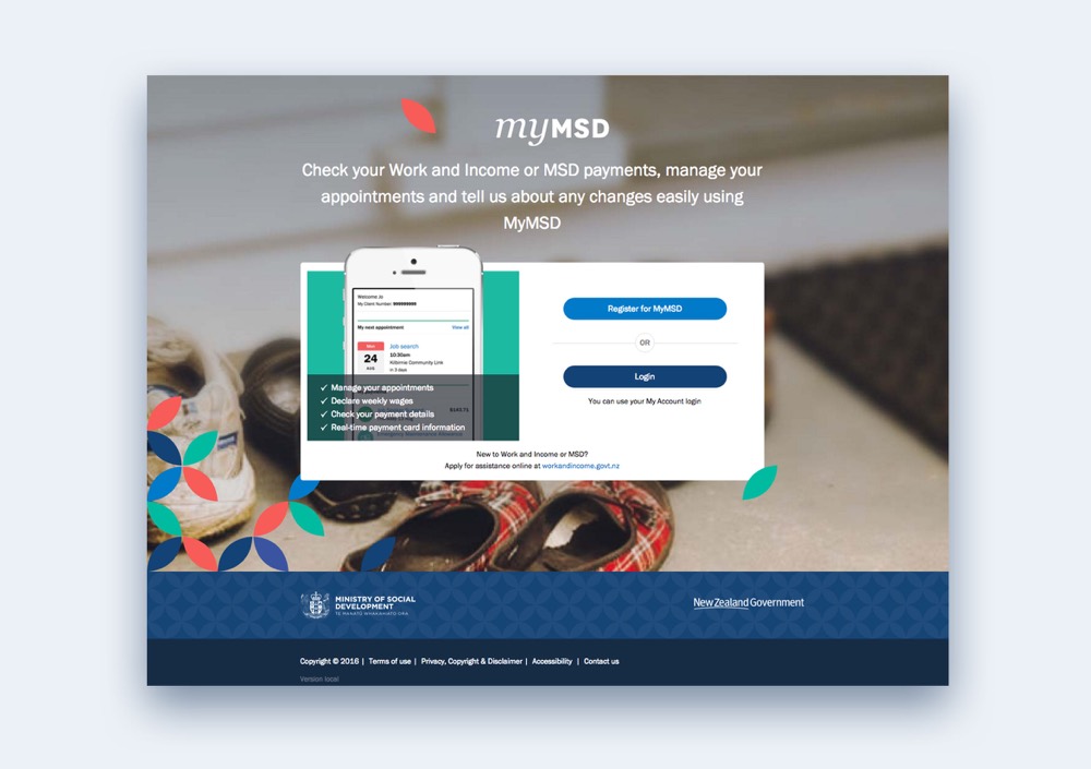 myMSD login and registration landing page
