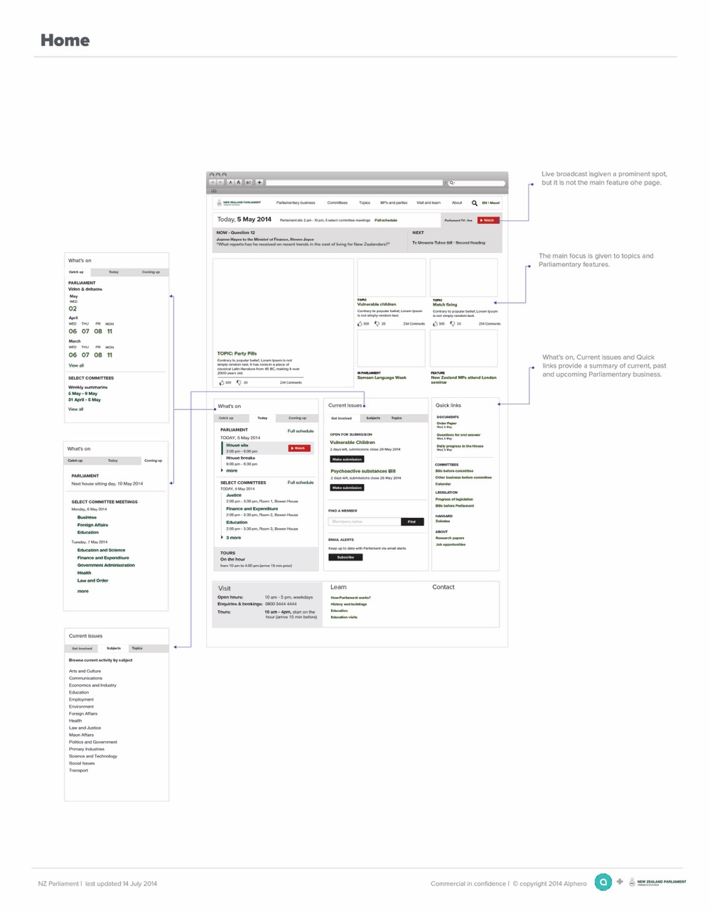 NZ Parliament wireframe 1