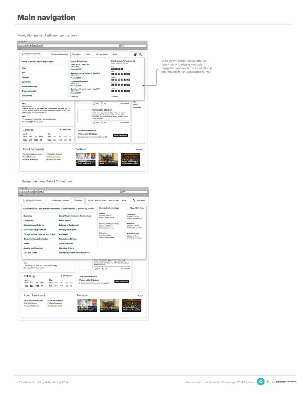 NZ Parliament wireframe 2